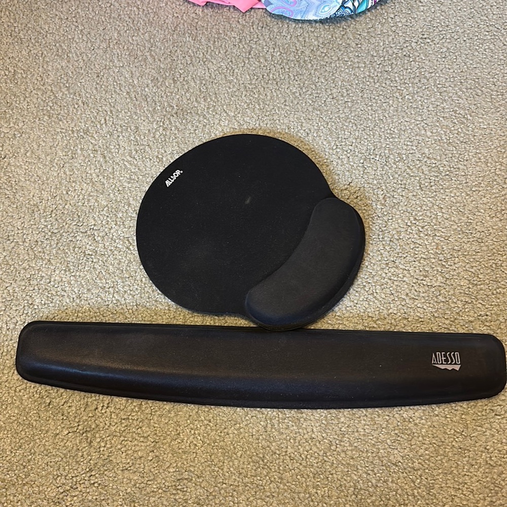 Office mouse pad and keyboard cushion